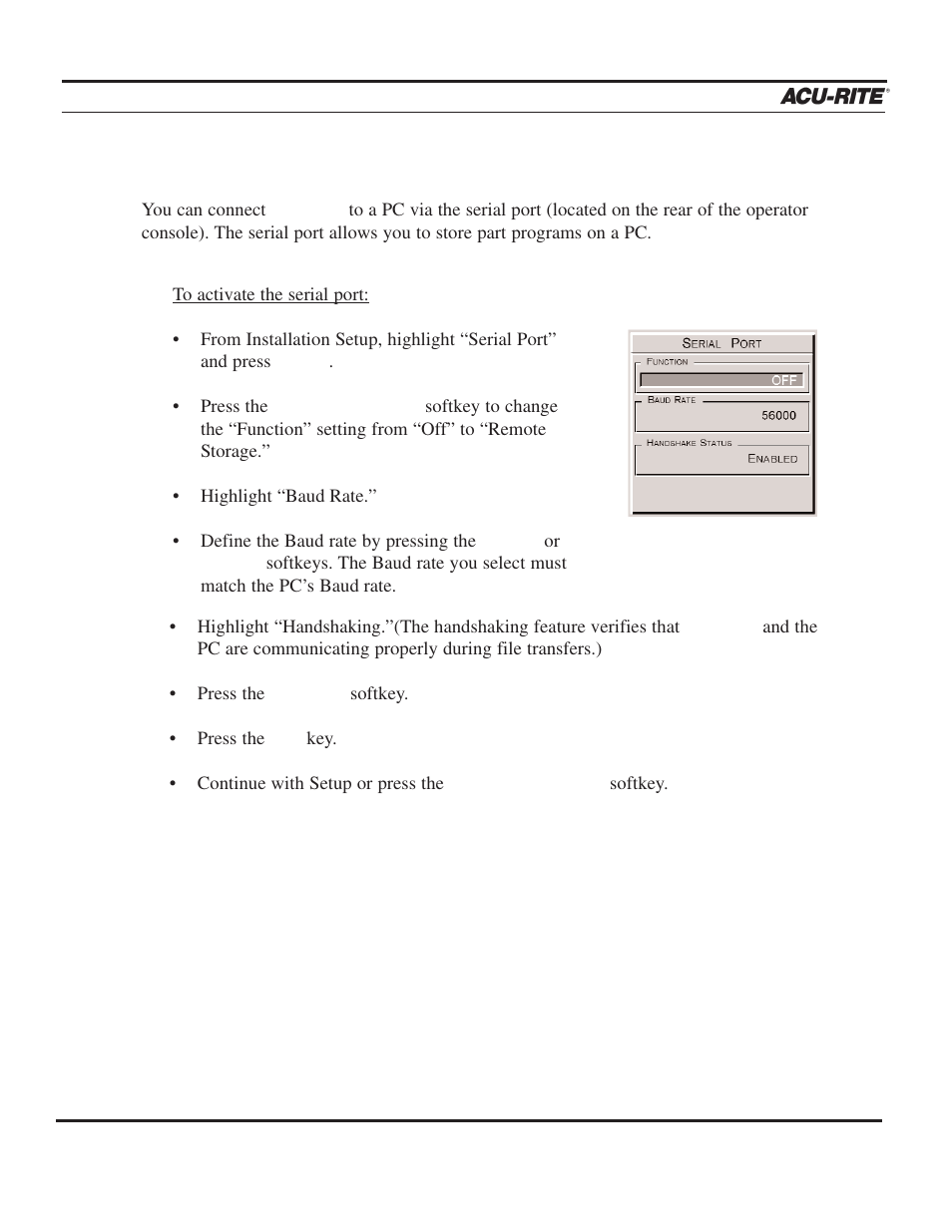 Setup, Operation manual | ACU-RITE MILLPWR 2 Axes User Manual | Page 191 / 225