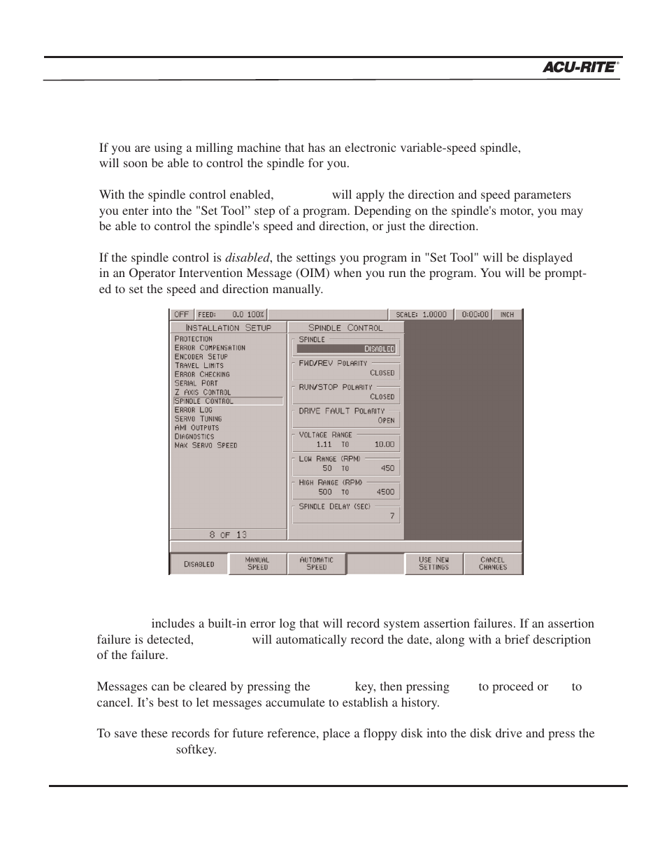 Setup, Operation manual | ACU-RITE MILLPWR 2 Axes User Manual | Page 192 / 225