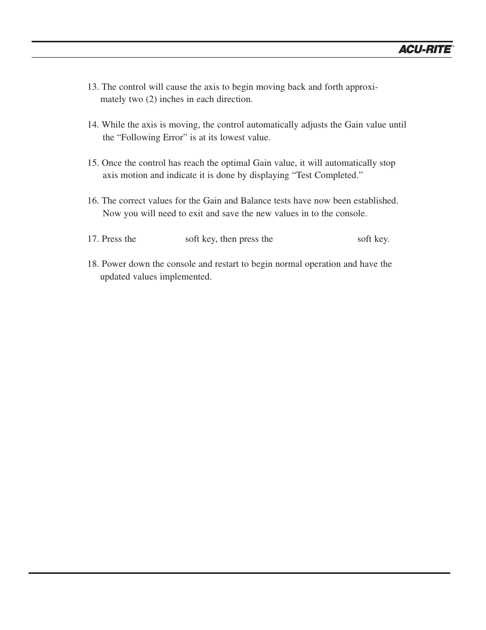 Setup | ACU-RITE MILLPWR 2 Axes User Manual | Page 195 / 225