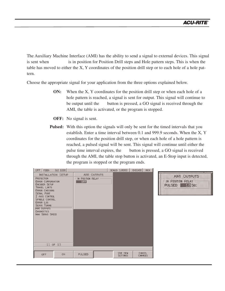 Setup | ACU-RITE MILLPWR 2 Axes User Manual | Page 196 / 225