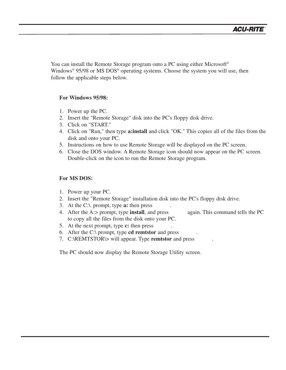Remote storage | ACU-RITE MILLPWR 2 Axes User Manual | Page 210 / 225