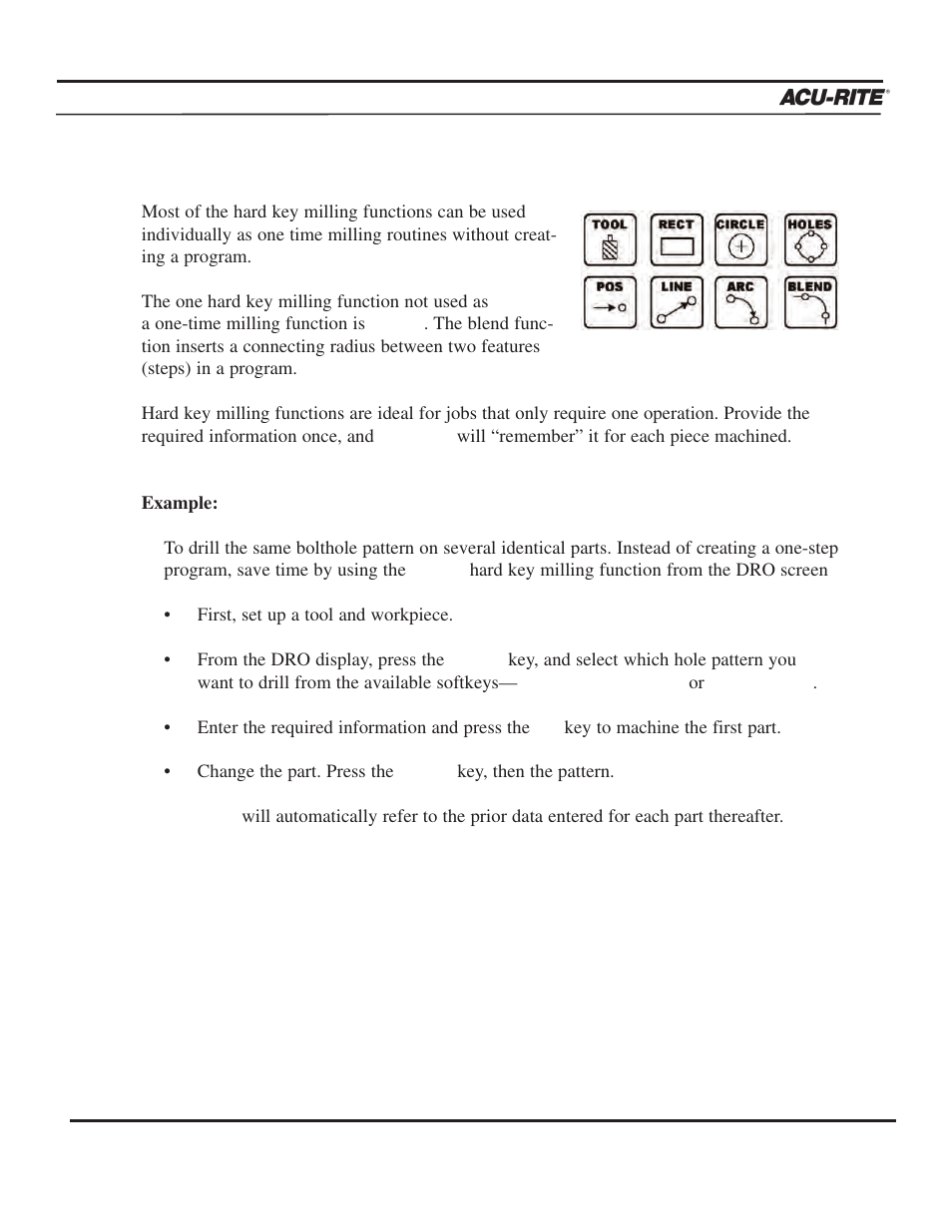 Operation manual | ACU-RITE MILLPWR 2 Axes User Manual | Page 28 / 225