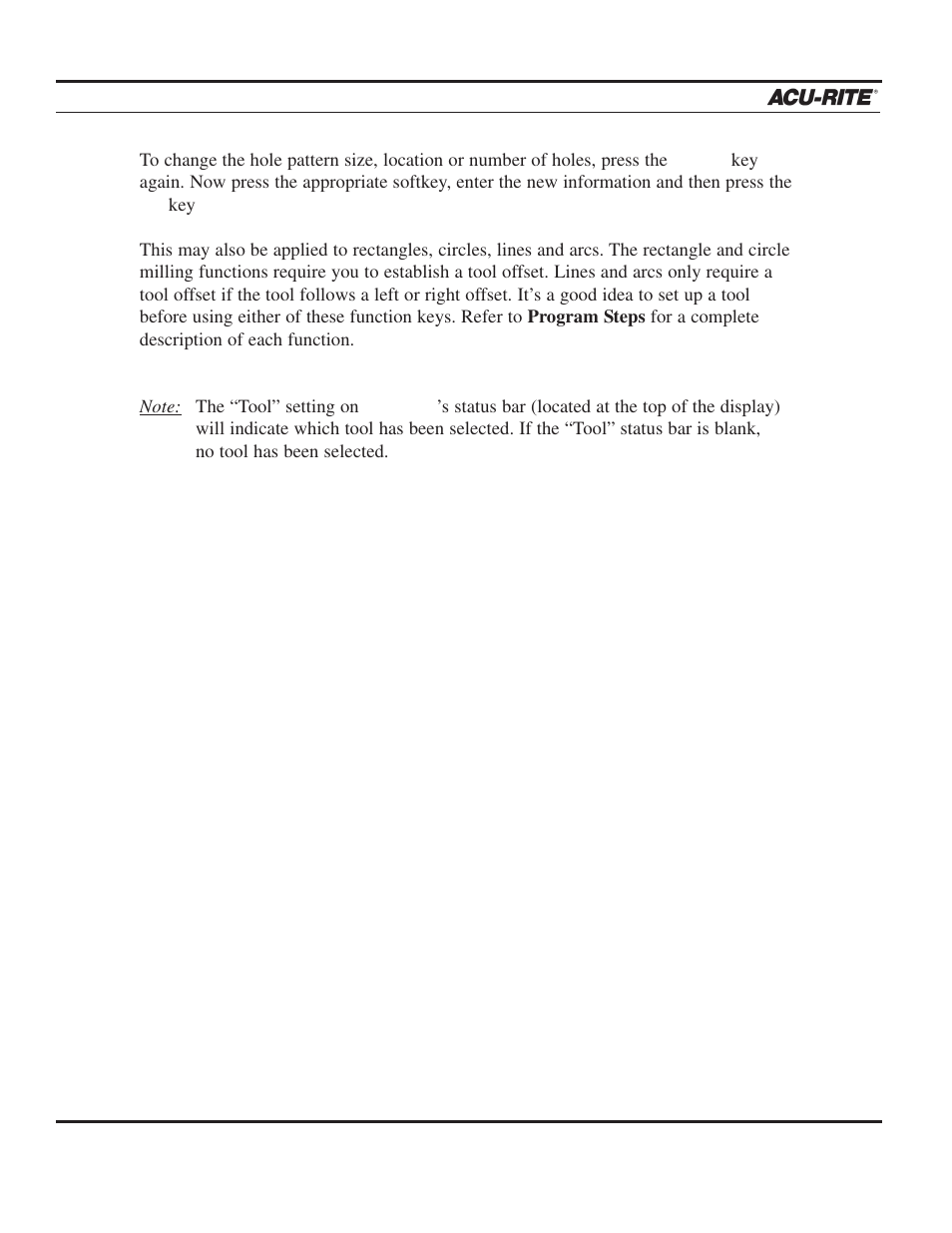 Operation manual | ACU-RITE MILLPWR 2 Axes User Manual | Page 29 / 225