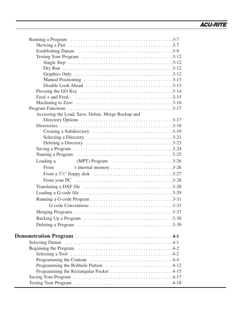 ACU-RITE MILLPWR 2 Axes User Manual | Page 3 / 225