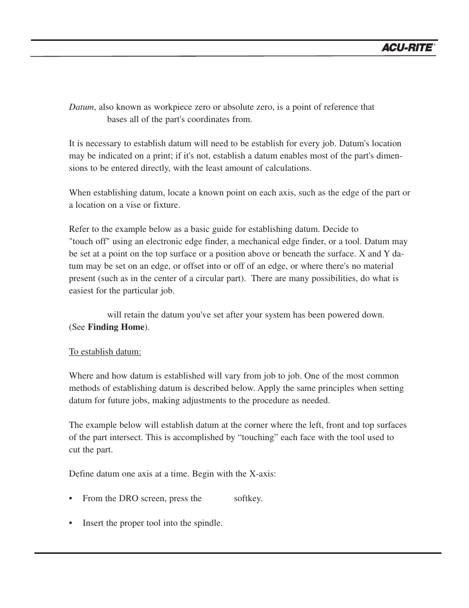 Programming | ACU-RITE MILLPWR 2 Axes User Manual | Page 38 / 225