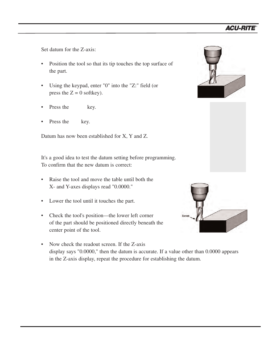 Programming | ACU-RITE MILLPWR 2 Axes User Manual | Page 40 / 225