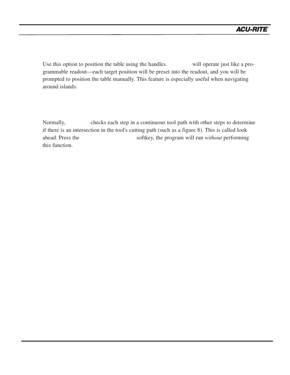 Programming, Operation manual | ACU-RITE MILLPWR 2 Axes User Manual | Page 42 / 225