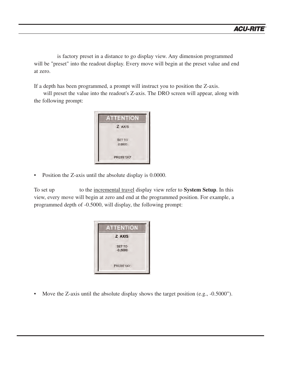 Programming, Operation manual | ACU-RITE MILLPWR 2 Axes User Manual | Page 45 / 225