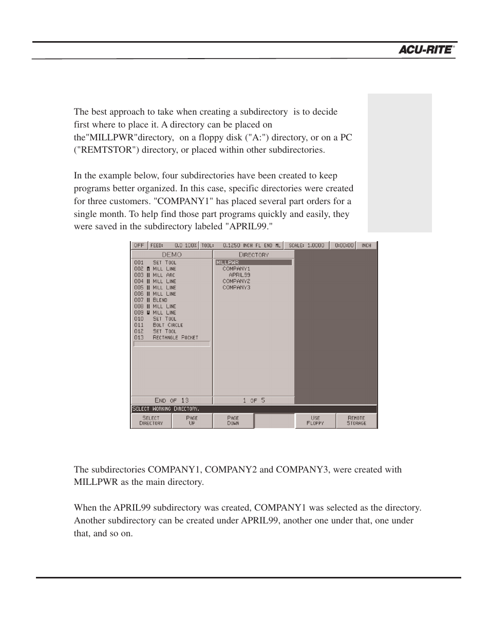 Programming | ACU-RITE MILLPWR 2 Axes User Manual | Page 48 / 225