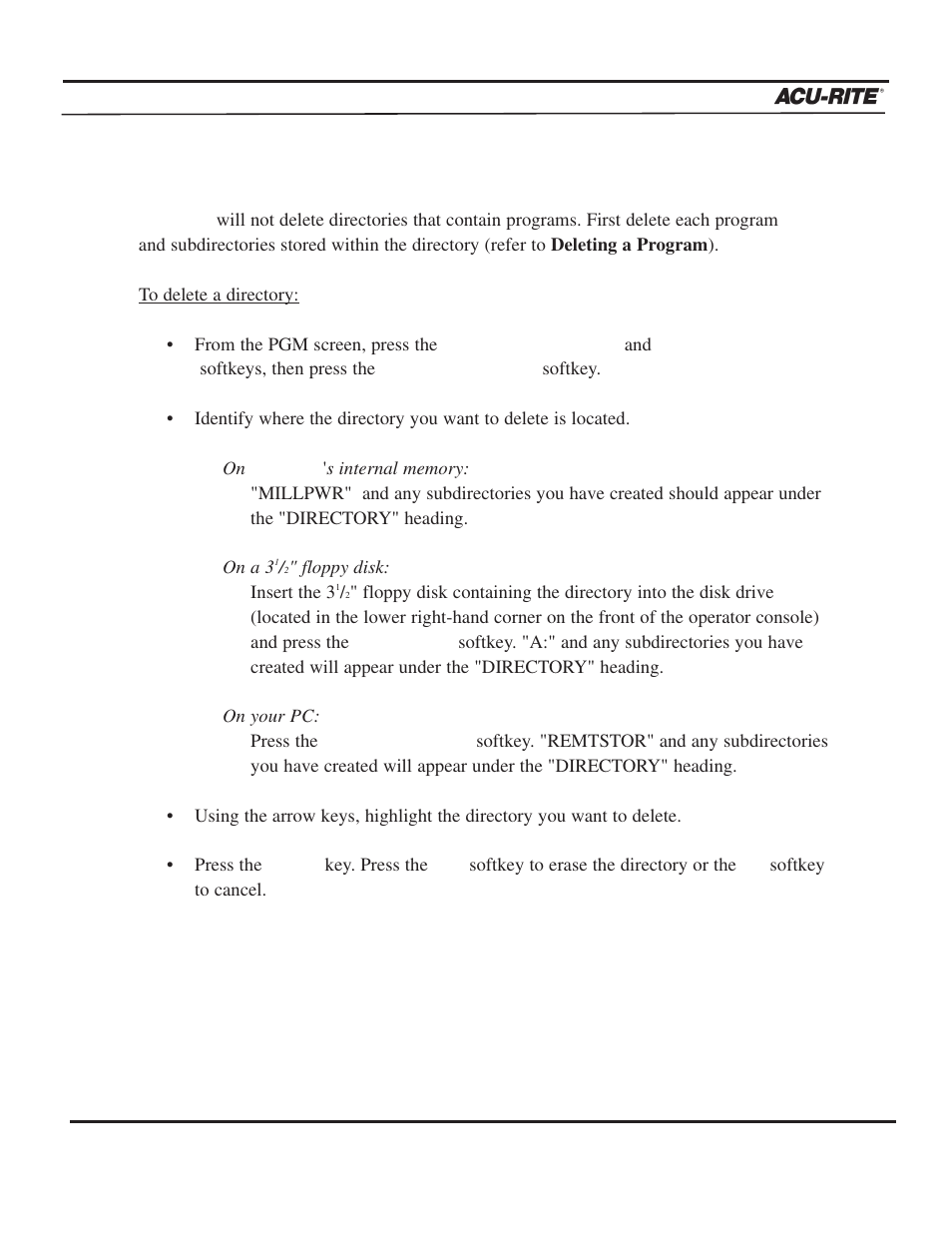 Programming, Operation manual | ACU-RITE MILLPWR 2 Axes User Manual | Page 52 / 225