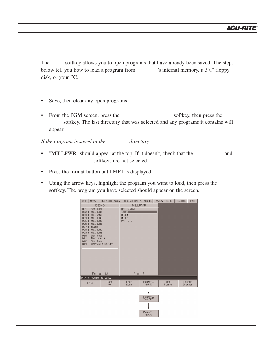 Programming, Operation manual | ACU-RITE MILLPWR 2 Axes User Manual | Page 55 / 225