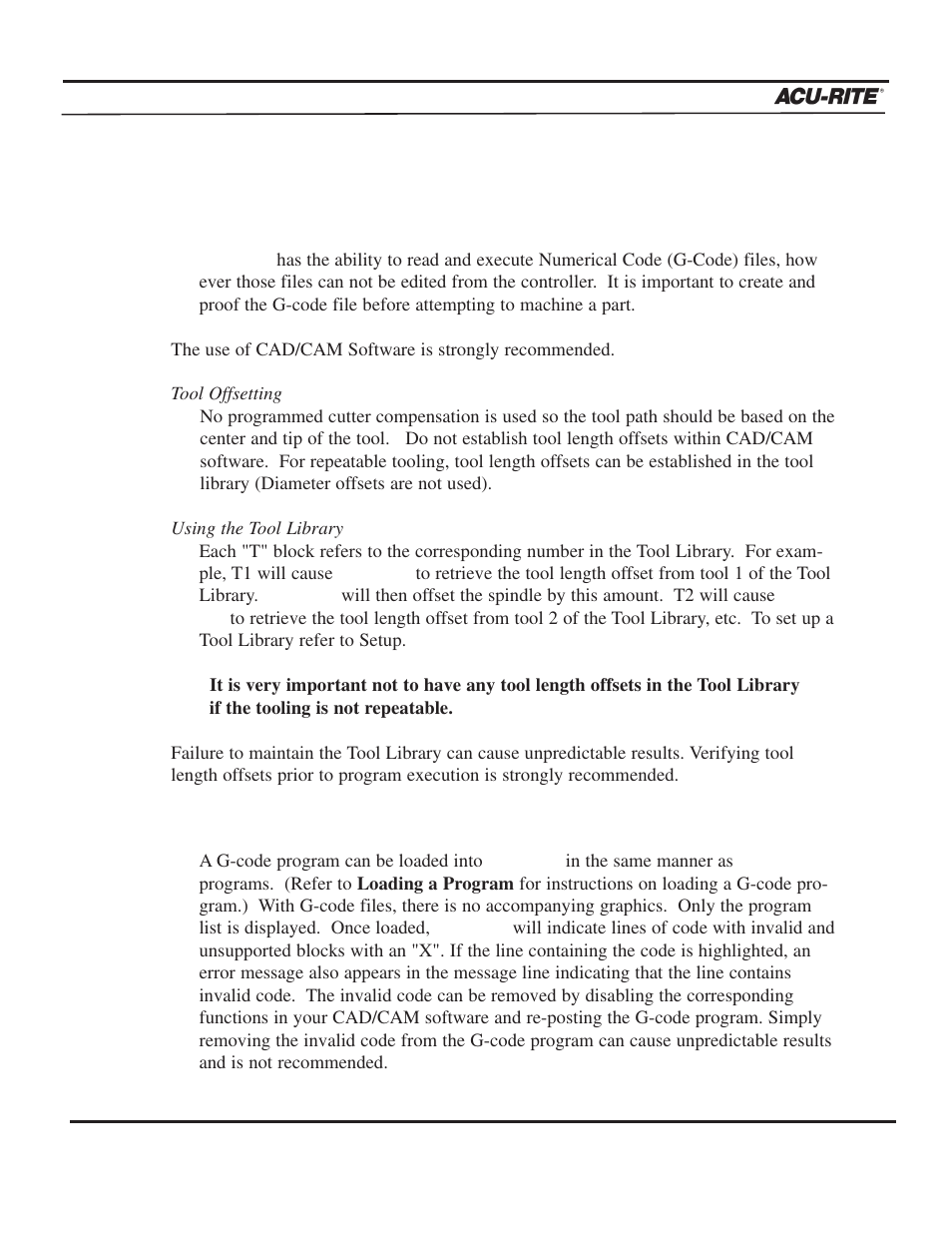 Programming, Operation manual | ACU-RITE MILLPWR 2 Axes User Manual | Page 60 / 225