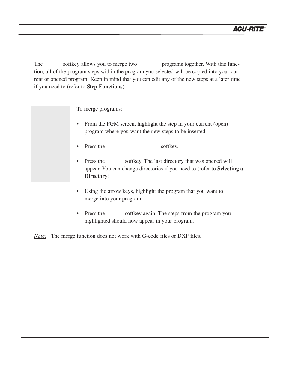 Programming, Operation manual | ACU-RITE MILLPWR 2 Axes User Manual | Page 66 / 225