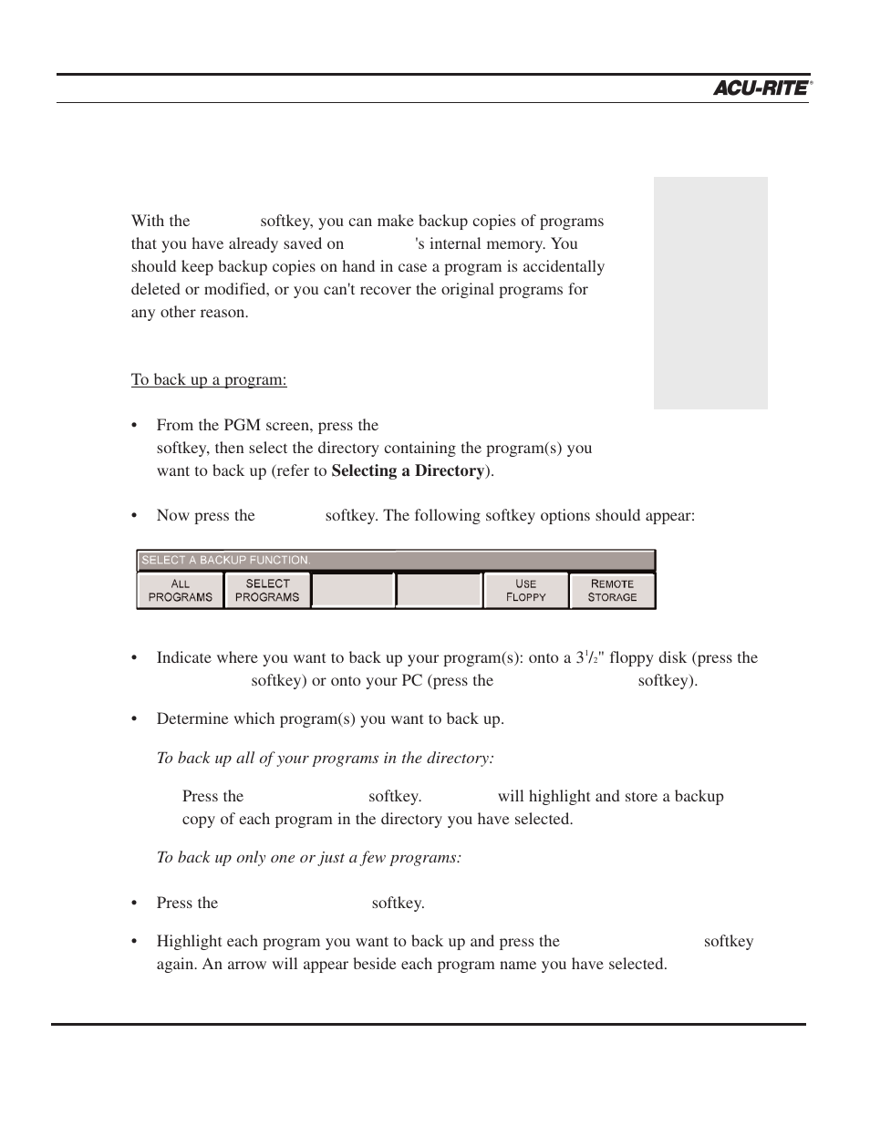 Programming, Operation manual | ACU-RITE MILLPWR 2 Axes User Manual | Page 67 / 225