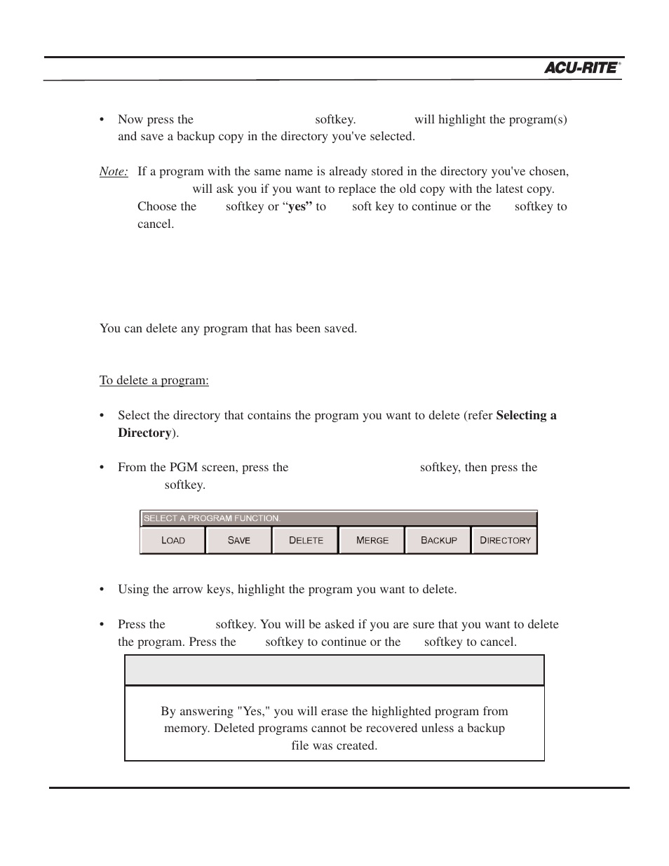 Programming, Operation manual | ACU-RITE MILLPWR 2 Axes User Manual | Page 68 / 225