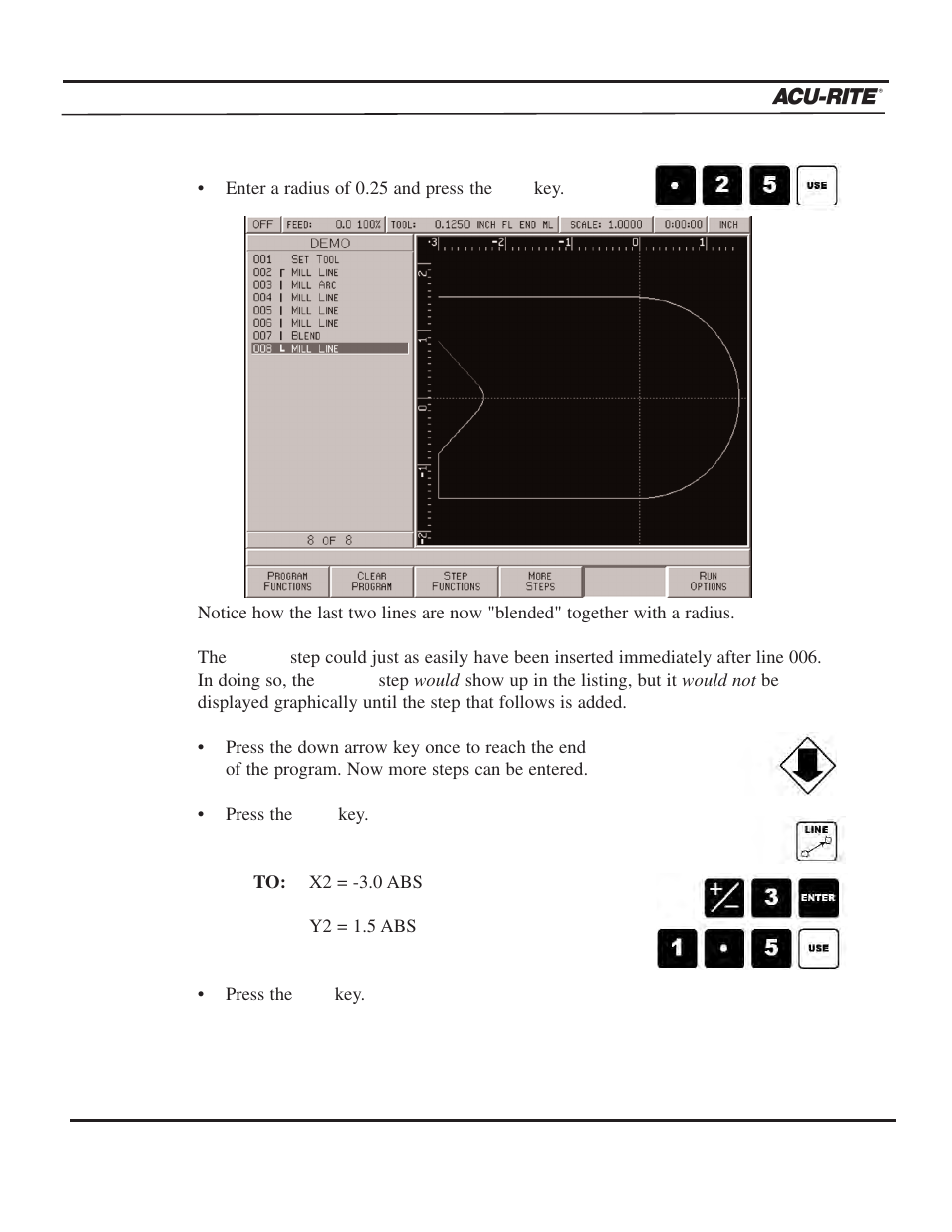 Demonstration | ACU-RITE MILLPWR 2 Axes User Manual | Page 80 / 225