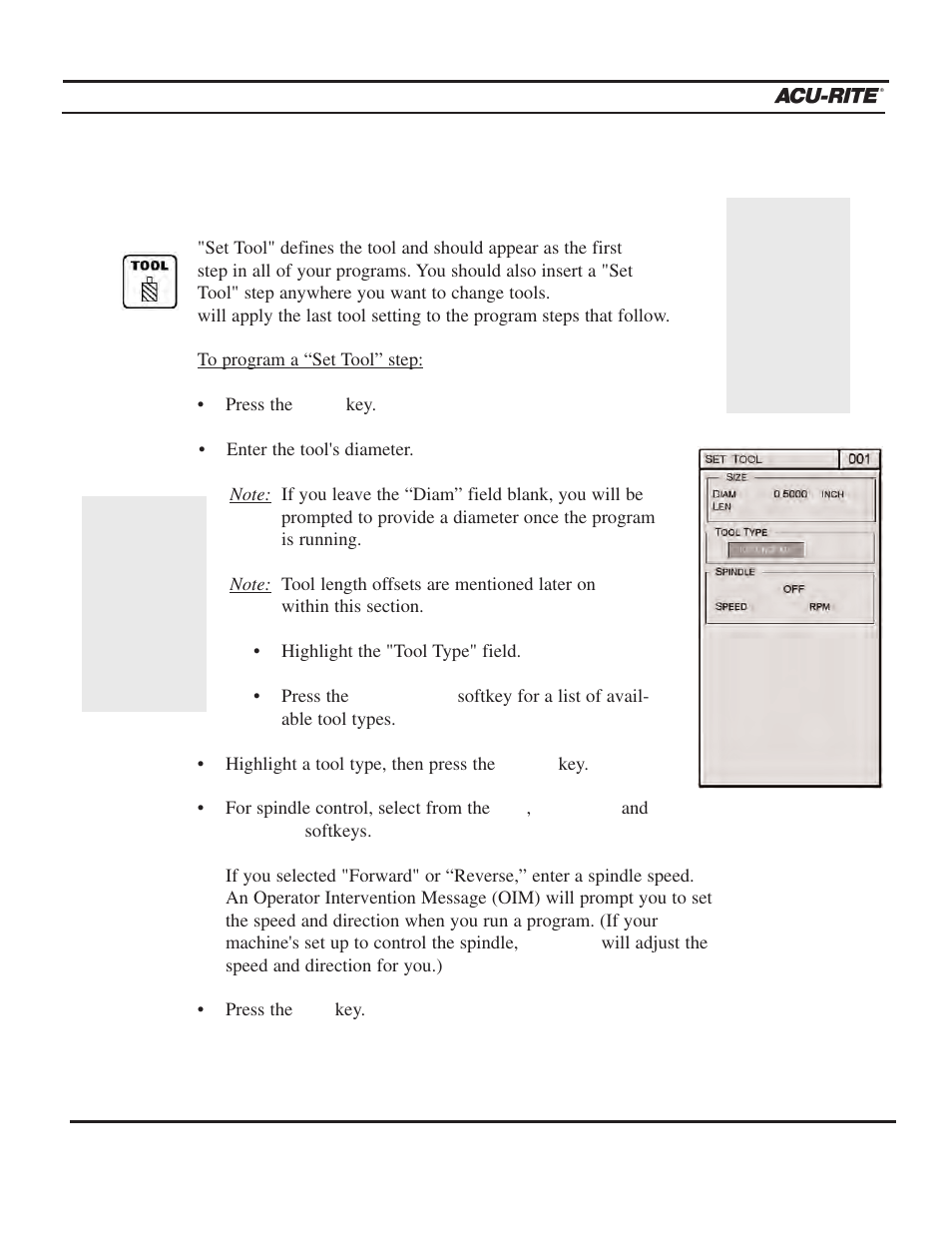 Program steps, Simple milling & drilling, Operation manual | ACU-RITE MILLPWR 2 Axes User Manual | Page 90 / 225