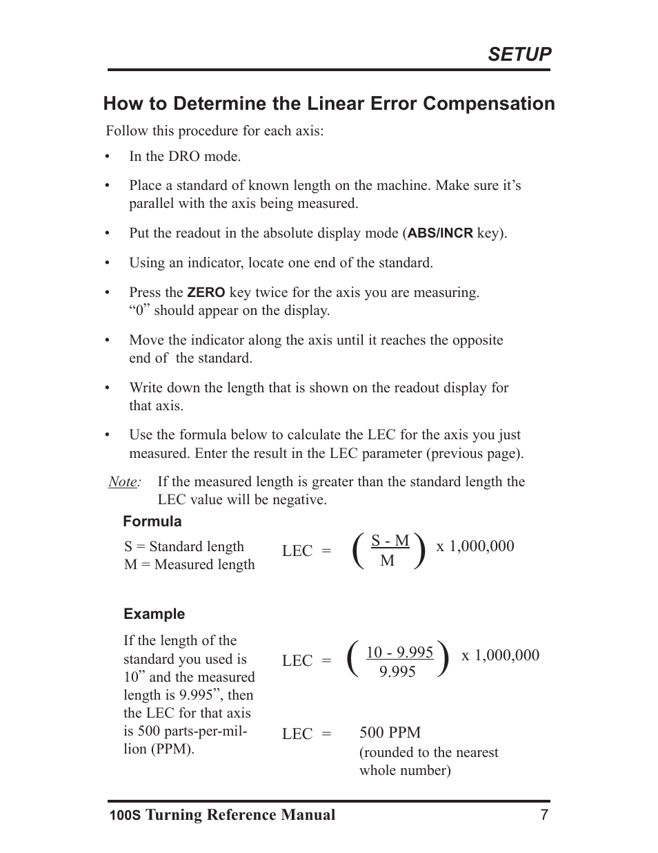 ACU-RITE 100S User Manual | Page 10 / 37