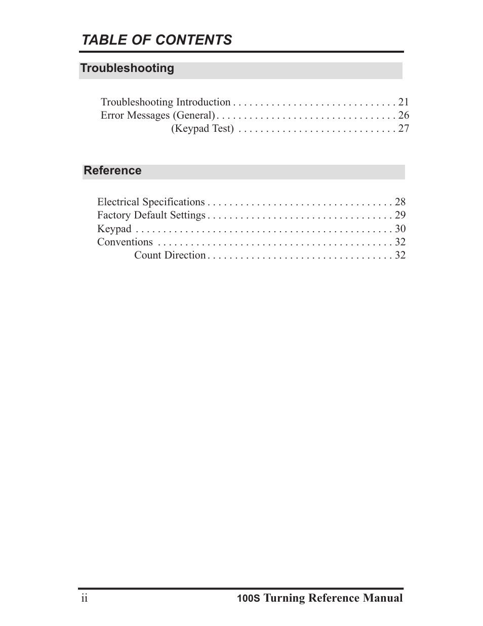 ACU-RITE 100S User Manual | Page 3 / 37