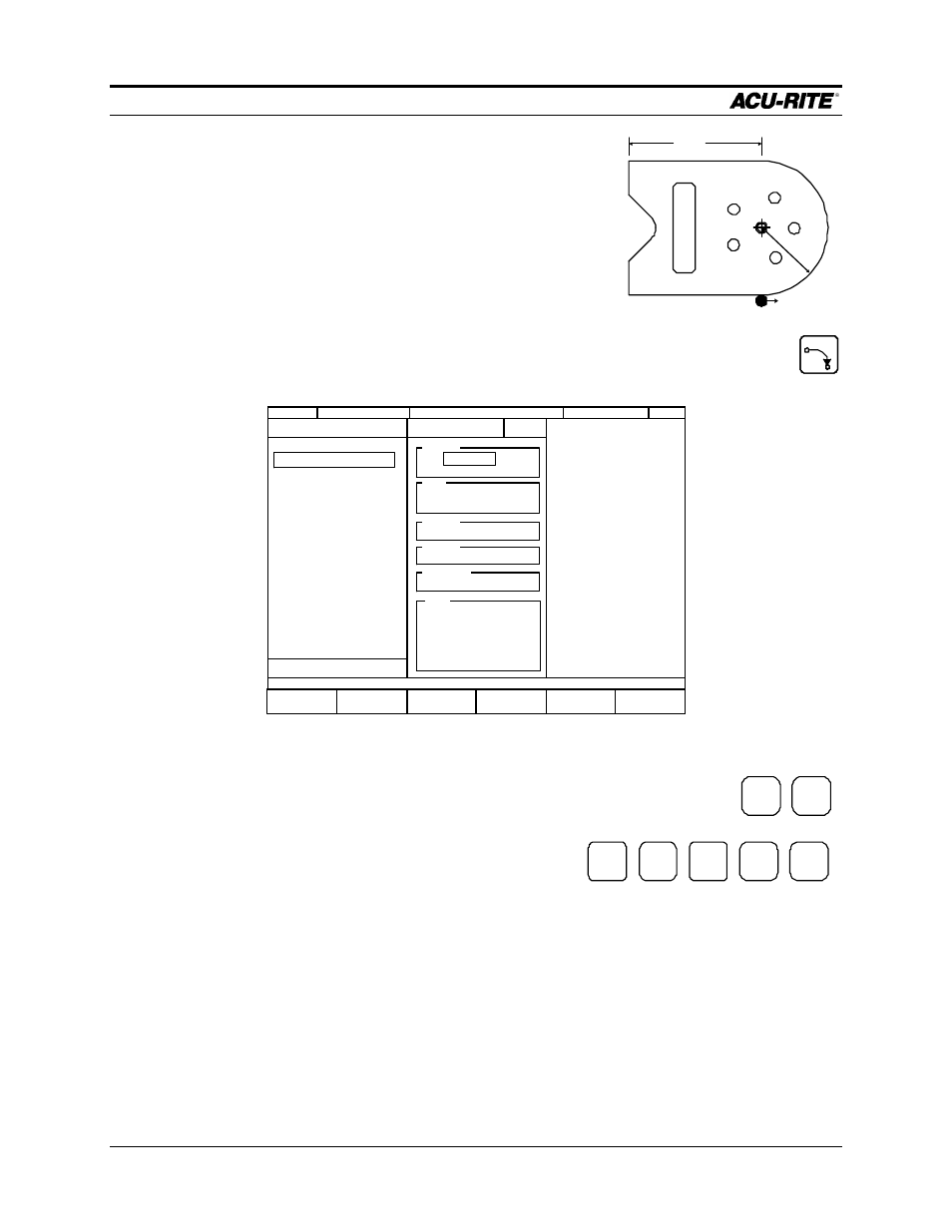 Demonstration mill pwr, Operation manual, Press the | Key. enter the following dimensions | ACU-RITE MILLPWR Old Style User Manual | Page 57 / 135