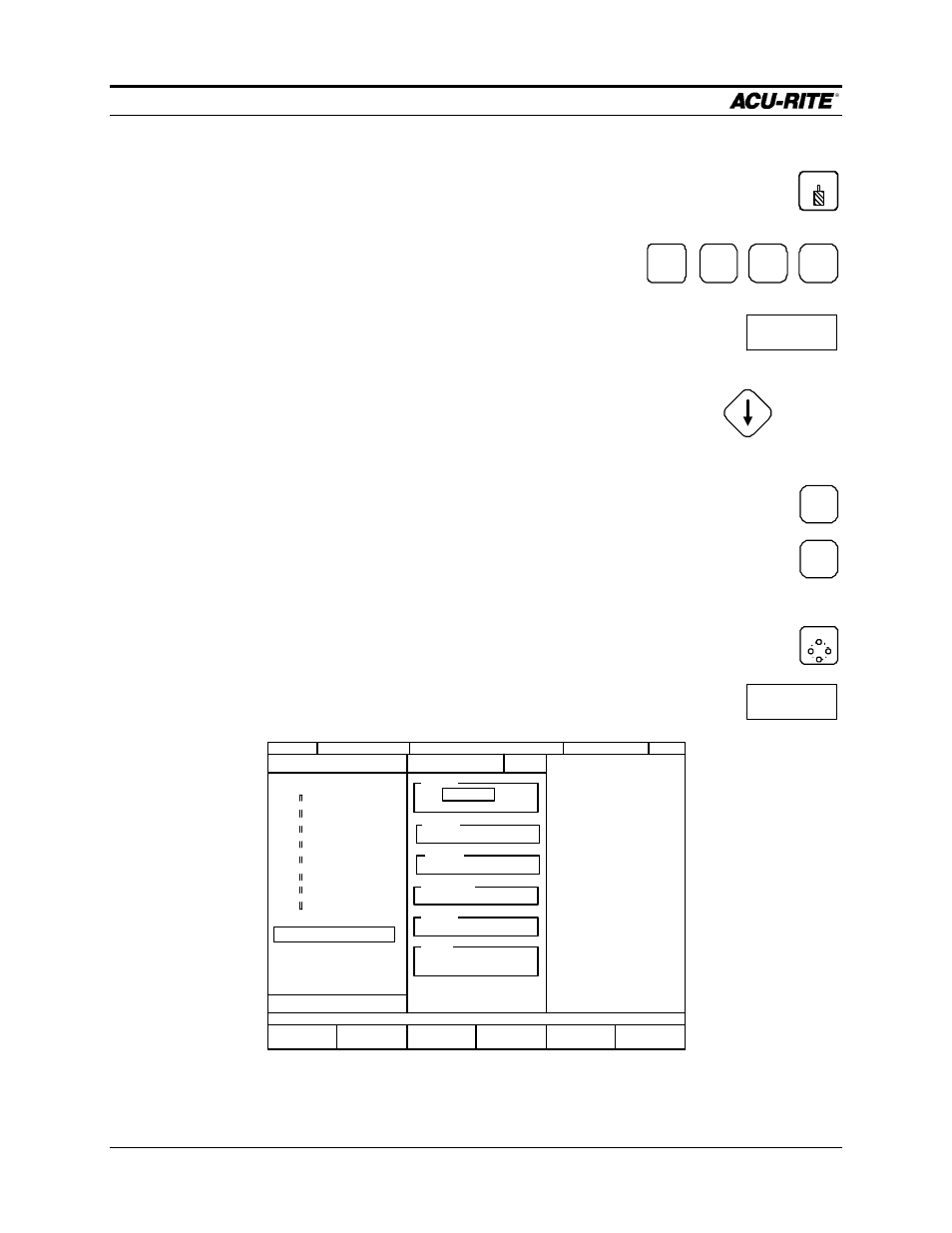 Demonstration mill pwr, Operation manual, Key and enter the data for a 0.250" drill. select | And press, Press, Step. now, press the, Softkey | ACU-RITE MILLPWR Old Style User Manual | Page 68 / 135