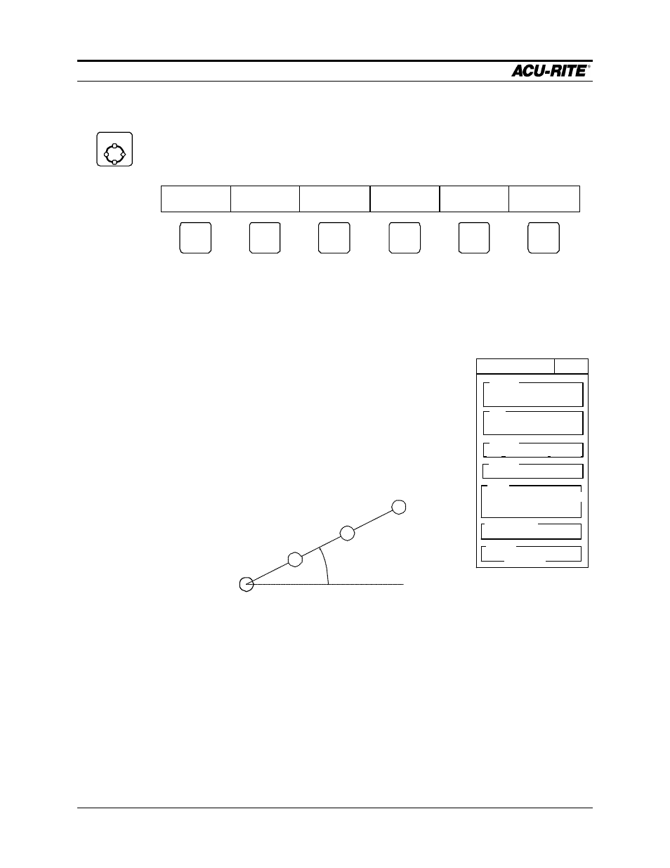 Program steps mill pwr, Operation manual, Hole patterns | Key on the front panel will display these softkeys, Row of holes the, Point is the center of the first hole, and the, Field. instead of the, Point, you can enter the | ACU-RITE MILLPWR Old Style User Manual | Page 88 / 135