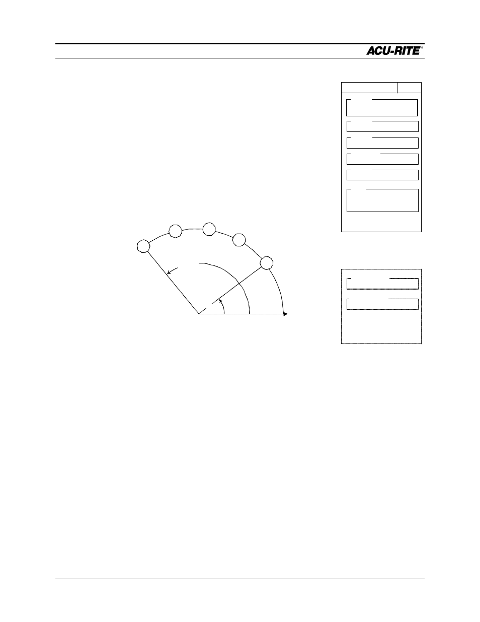 Program steps mill pwr, Operation manual, Bolt circle enter the | And the, Of the bolt circle, and the number of, You want. the, Softkey brings up the | ACU-RITE MILLPWR Old Style User Manual | Page 90 / 135