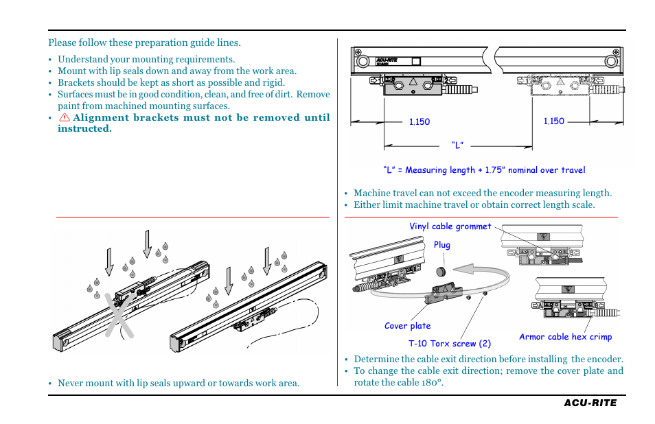 ACU-RITE ENC 150 (New Style) User Manual | Page 5 / 24