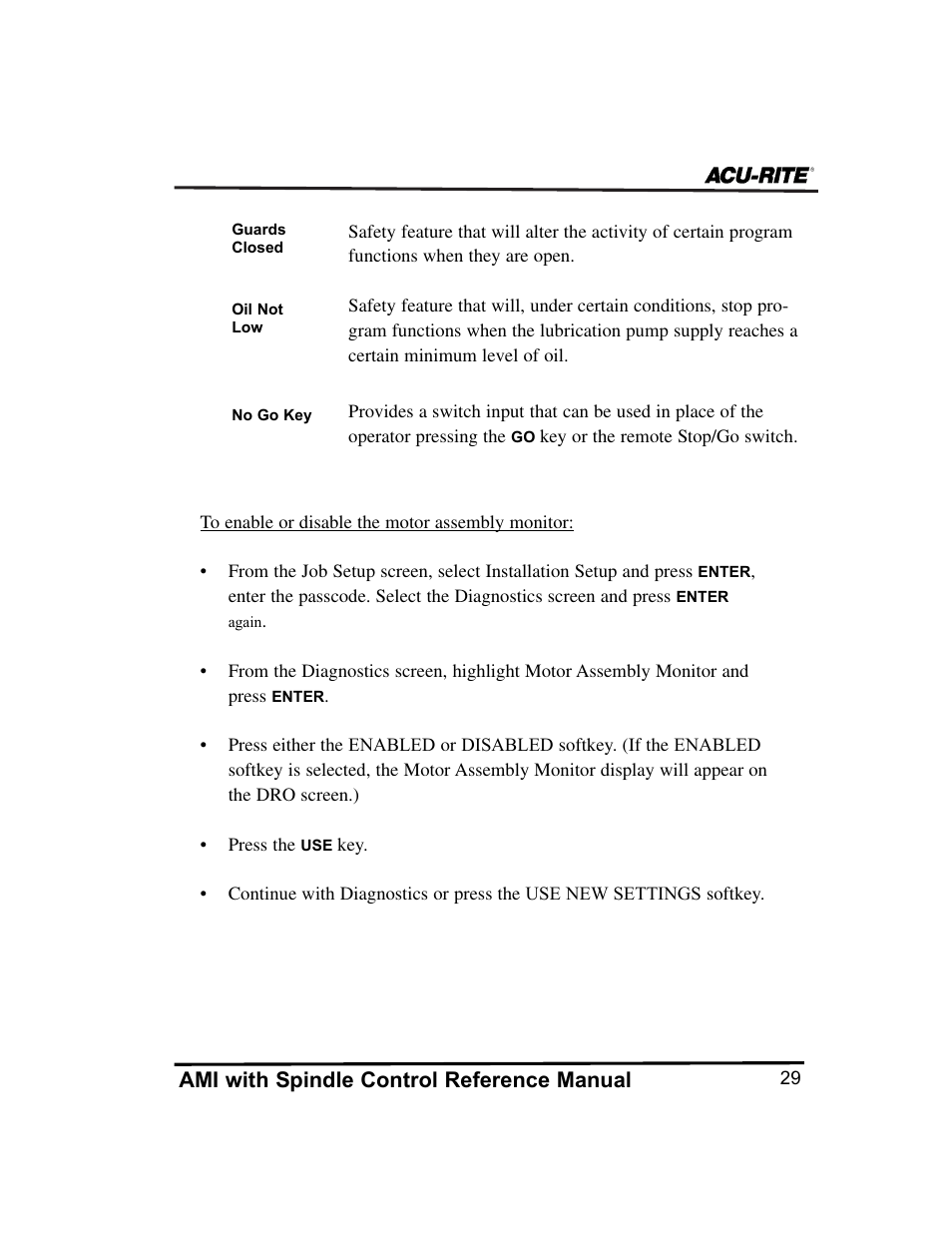 Ami with spindle control reference manual | ACU-RITE MILLPWR Auxiliary User Manual | Page 32 / 40