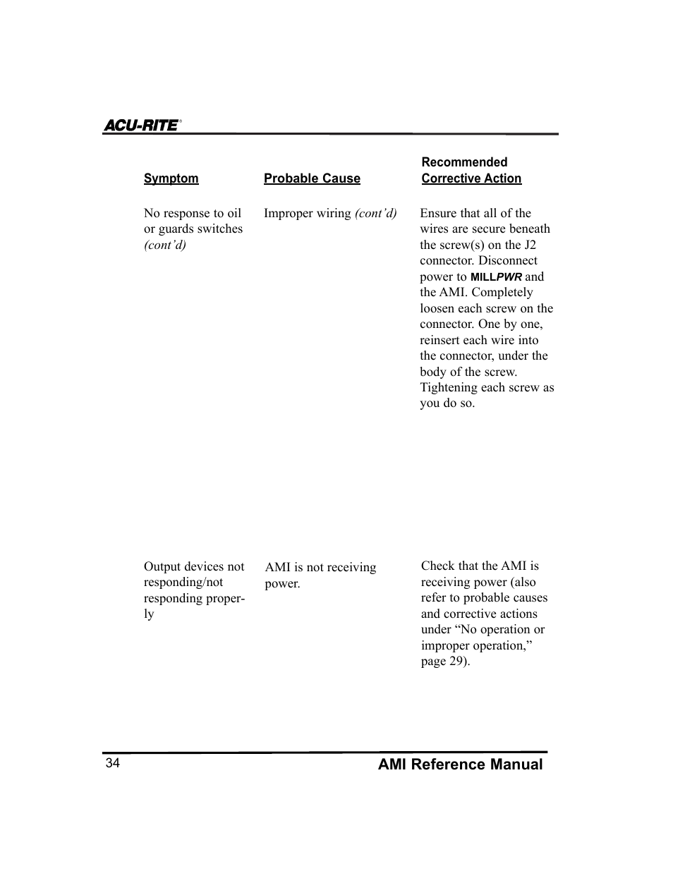 ACU-RITE MILLPWR Auxiliary User Manual | Page 37 / 40