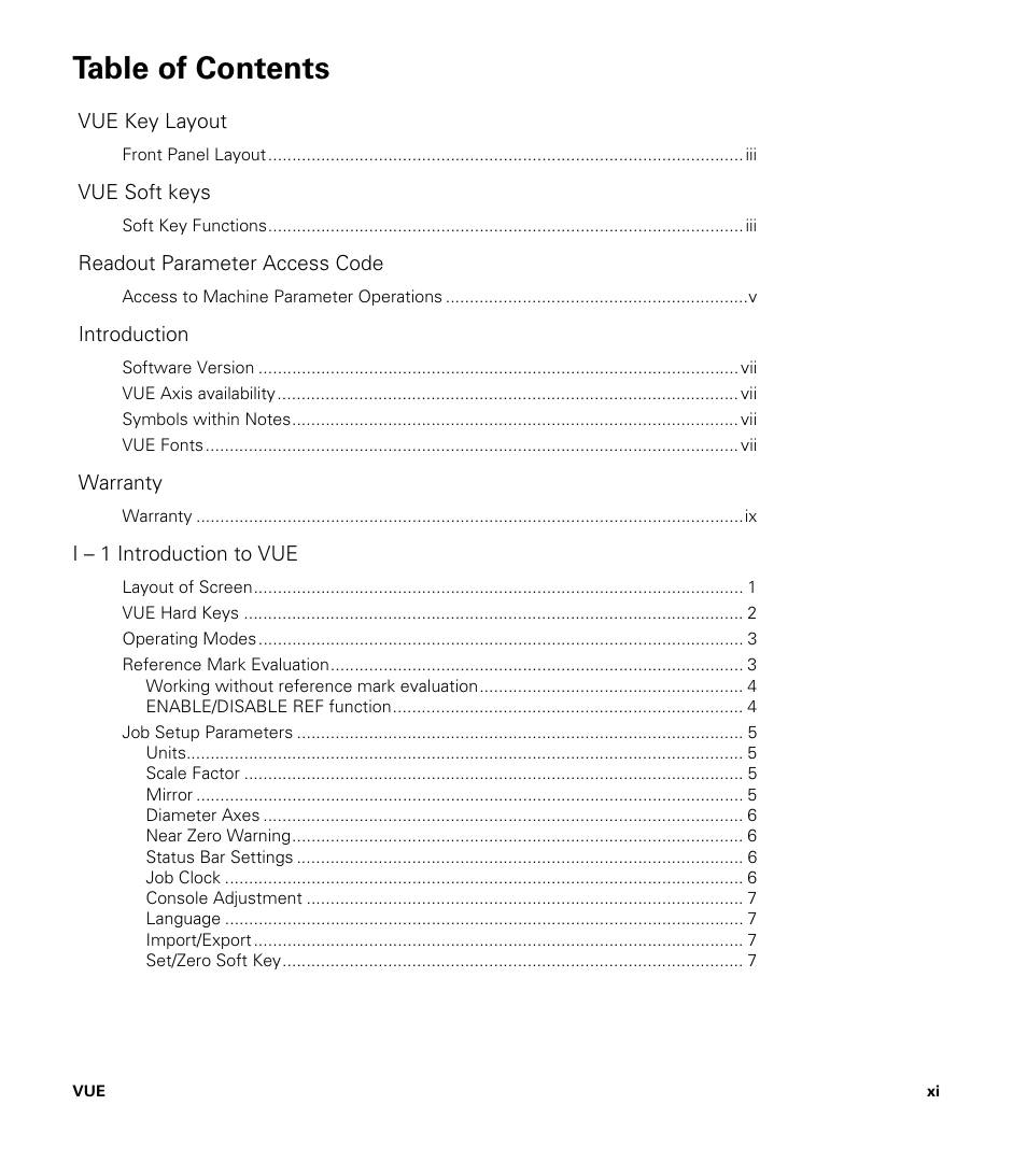 ACU-RITE VUE User Manual | Page 11 / 58