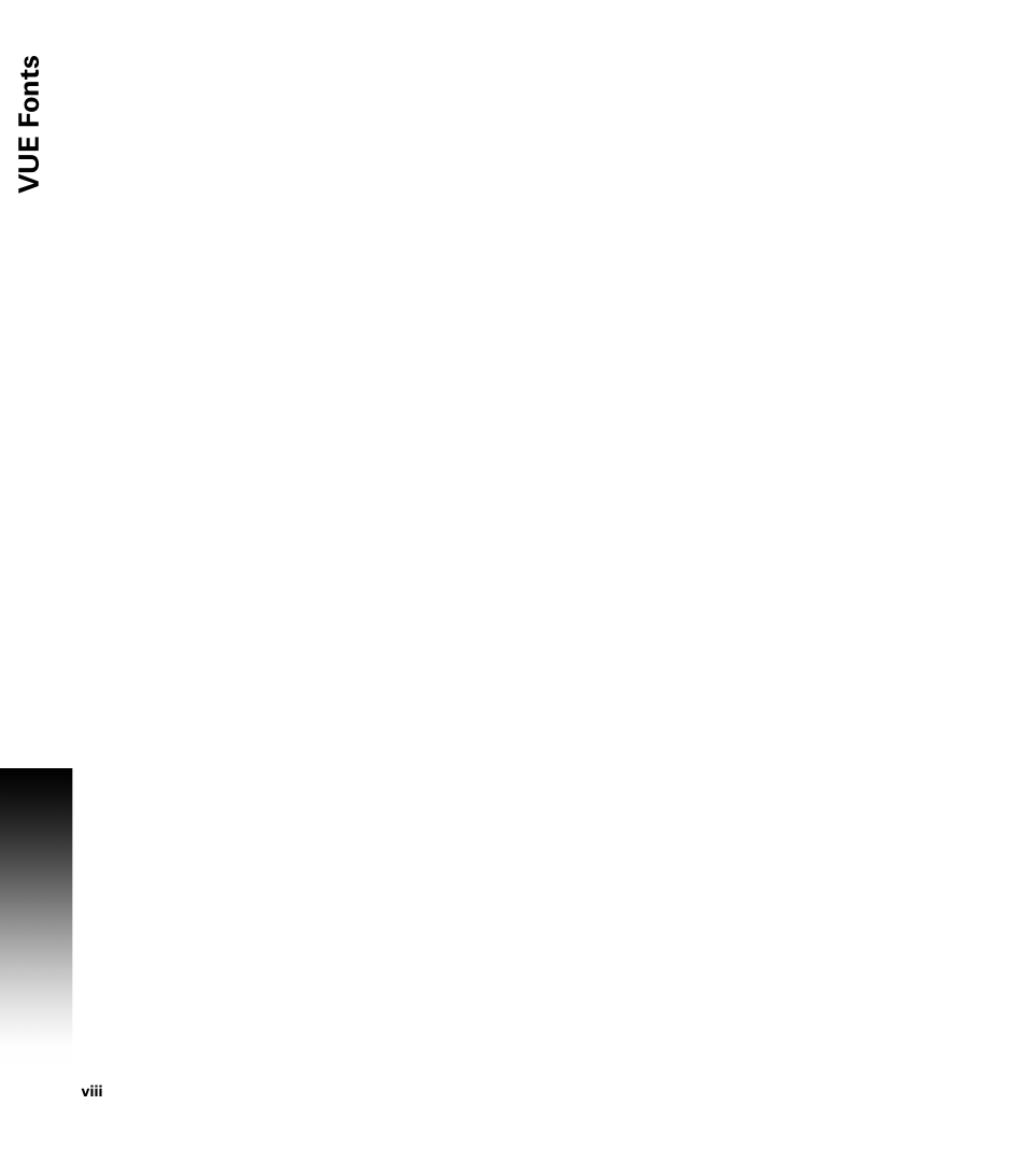 Vue f onts | ACU-RITE VUE User Manual | Page 8 / 58