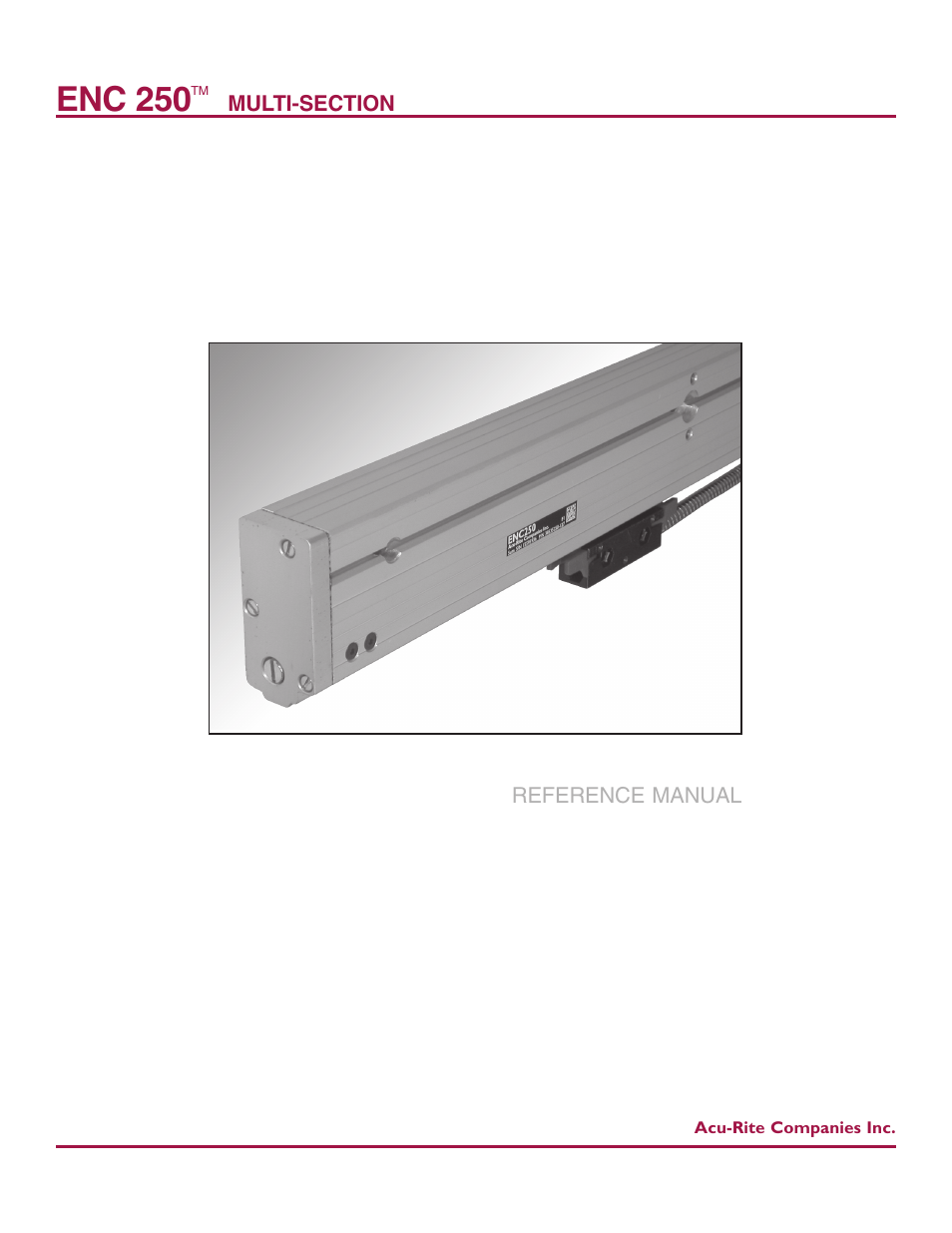 ACU-RITE ENC 250MS User Manual | 13 pages