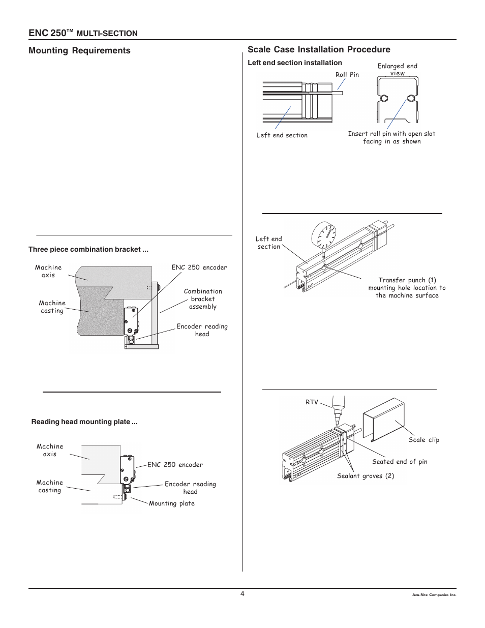 Enc 250 | ACU-RITE ENC 250MS User Manual | Page 5 / 13