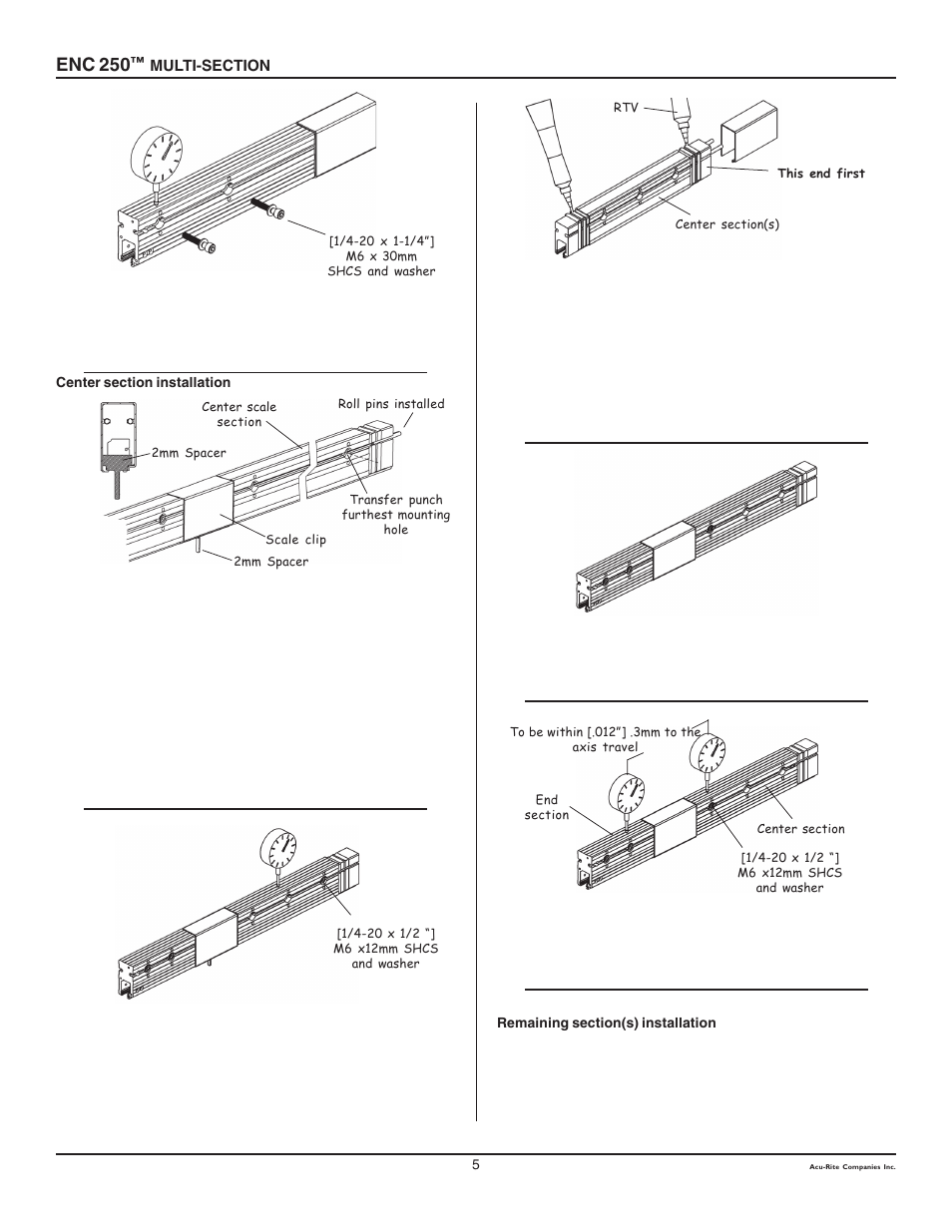 Enc 250 | ACU-RITE ENC 250MS User Manual | Page 6 / 13