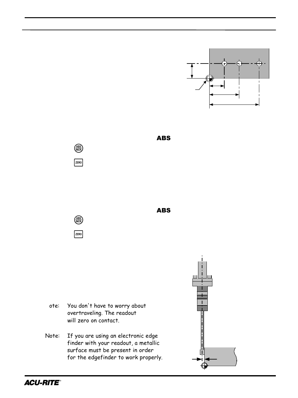 Readout operations, Zeroing the displays, Dro 200e 6 | ACU-RITE DRO 200E User Manual | Page 10 / 41