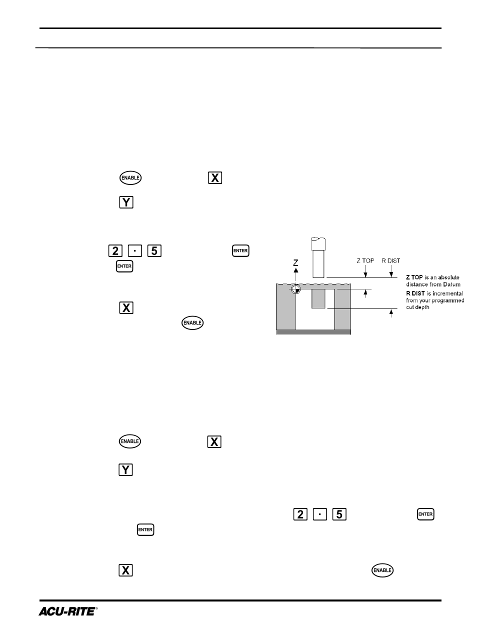 Readout operations | ACU-RITE DRO 200E User Manual | Page 18 / 41