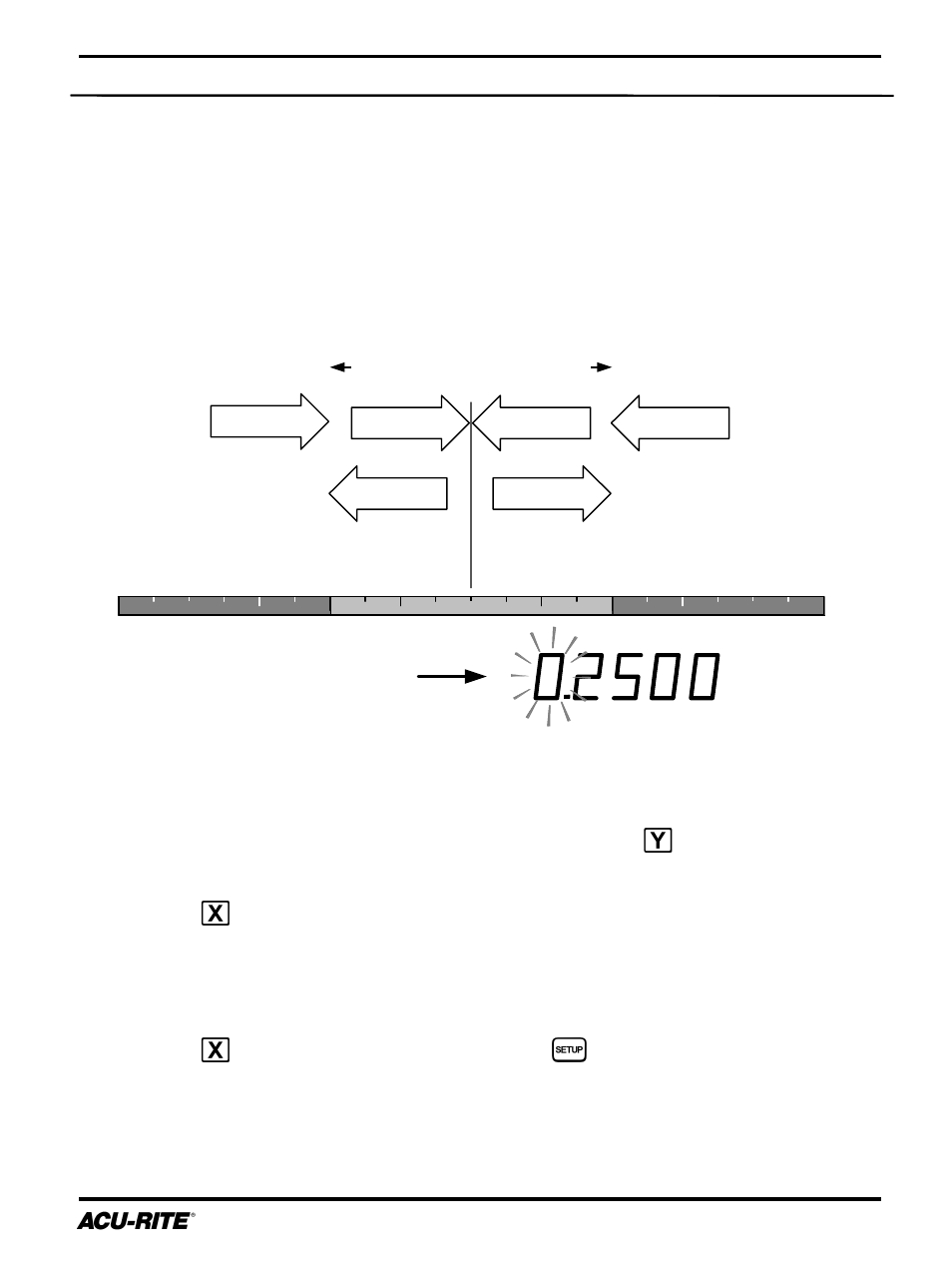Setup, Near zero warning | ACU-RITE DRO 200E User Manual | Page 22 / 41