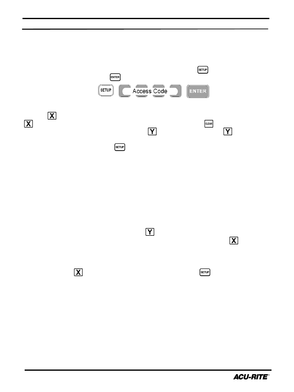 Setup, Machine related” setup parameters | ACU-RITE DRO 200E User Manual | Page 25 / 41