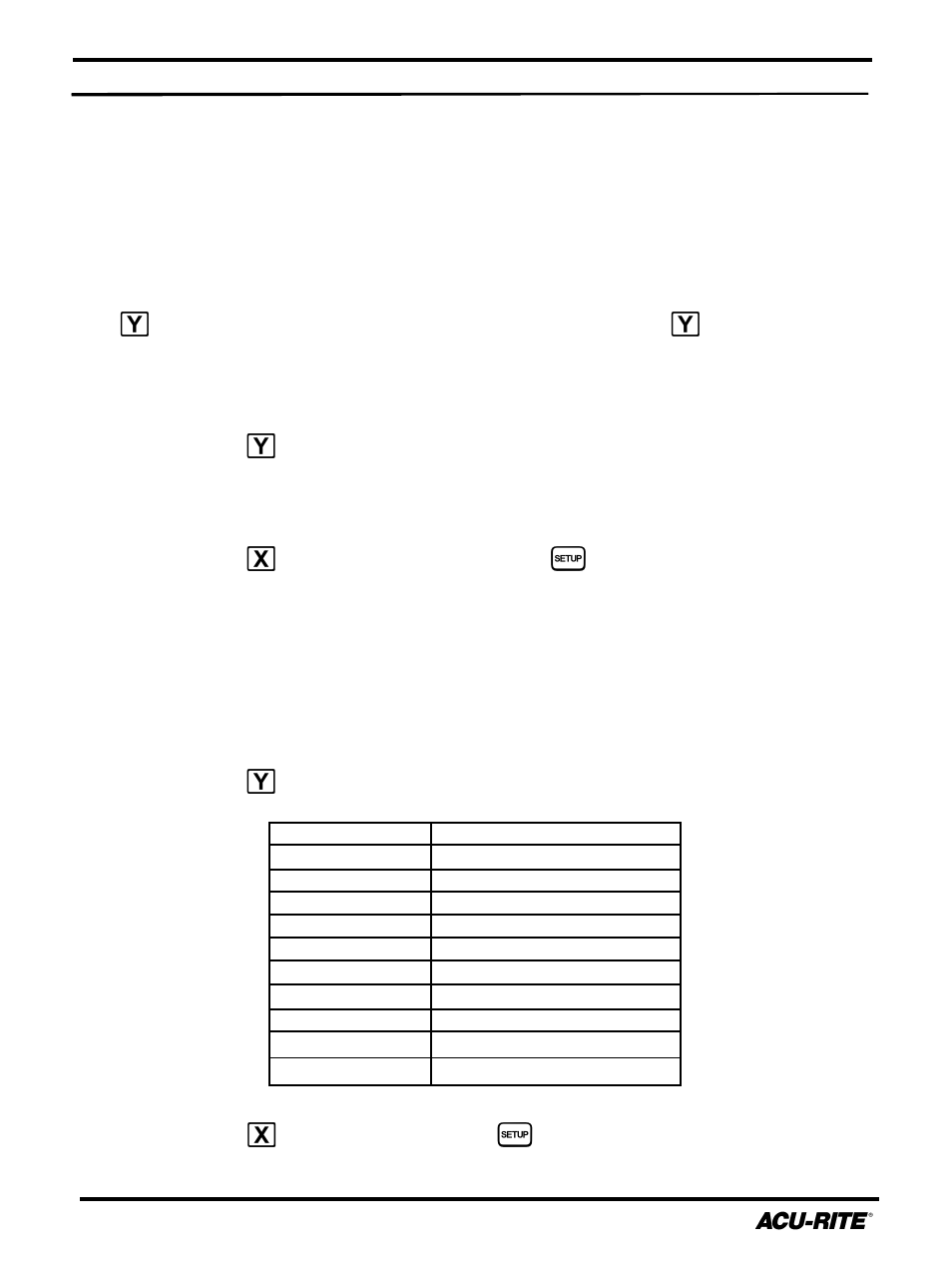 Setup | ACU-RITE DRO 200E User Manual | Page 27 / 41