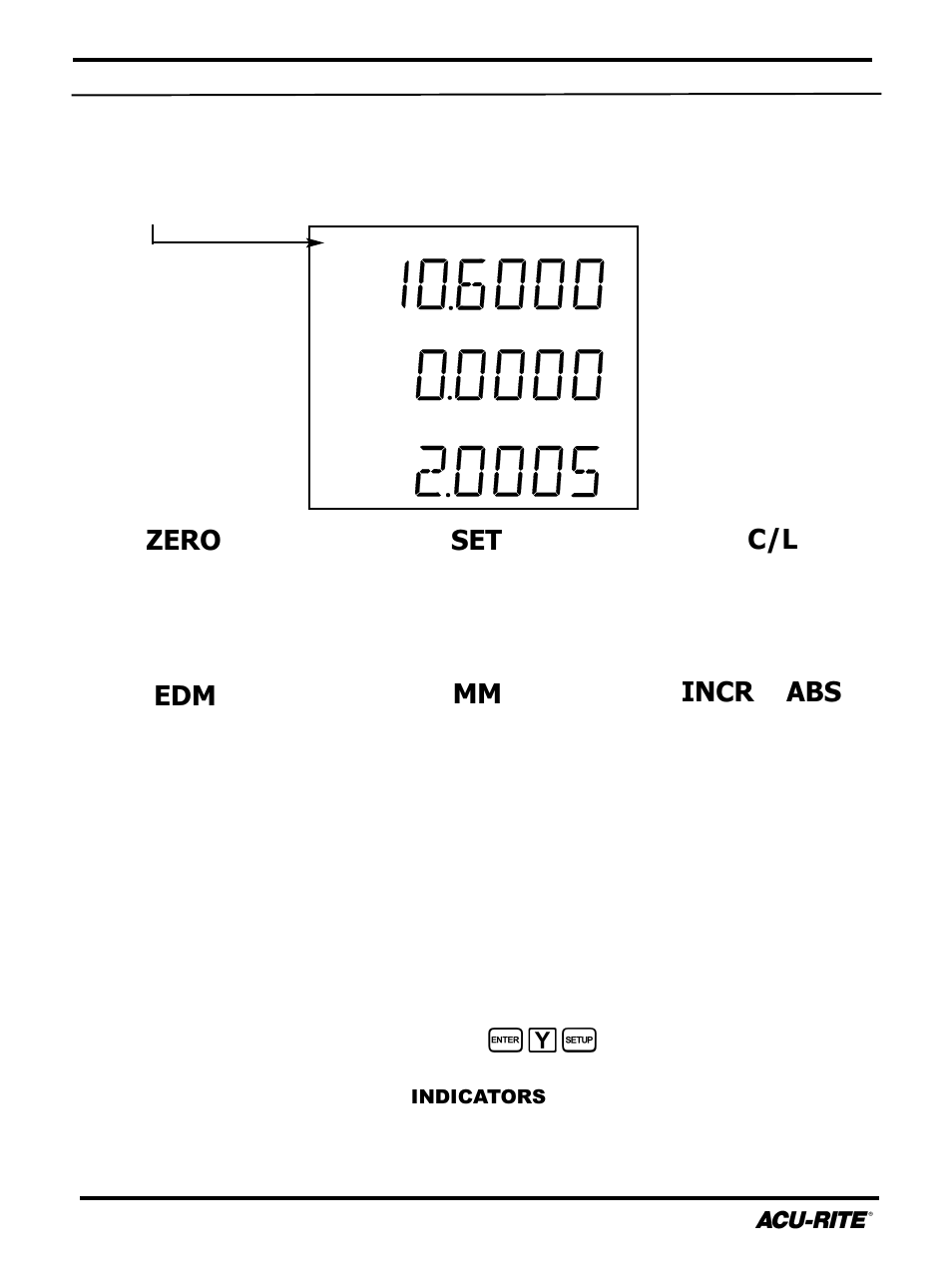 Introduction, Zero set c/l edm mm incr abs, Dro 200e 3 | ACU-RITE DRO 200E User Manual | Page 7 / 41