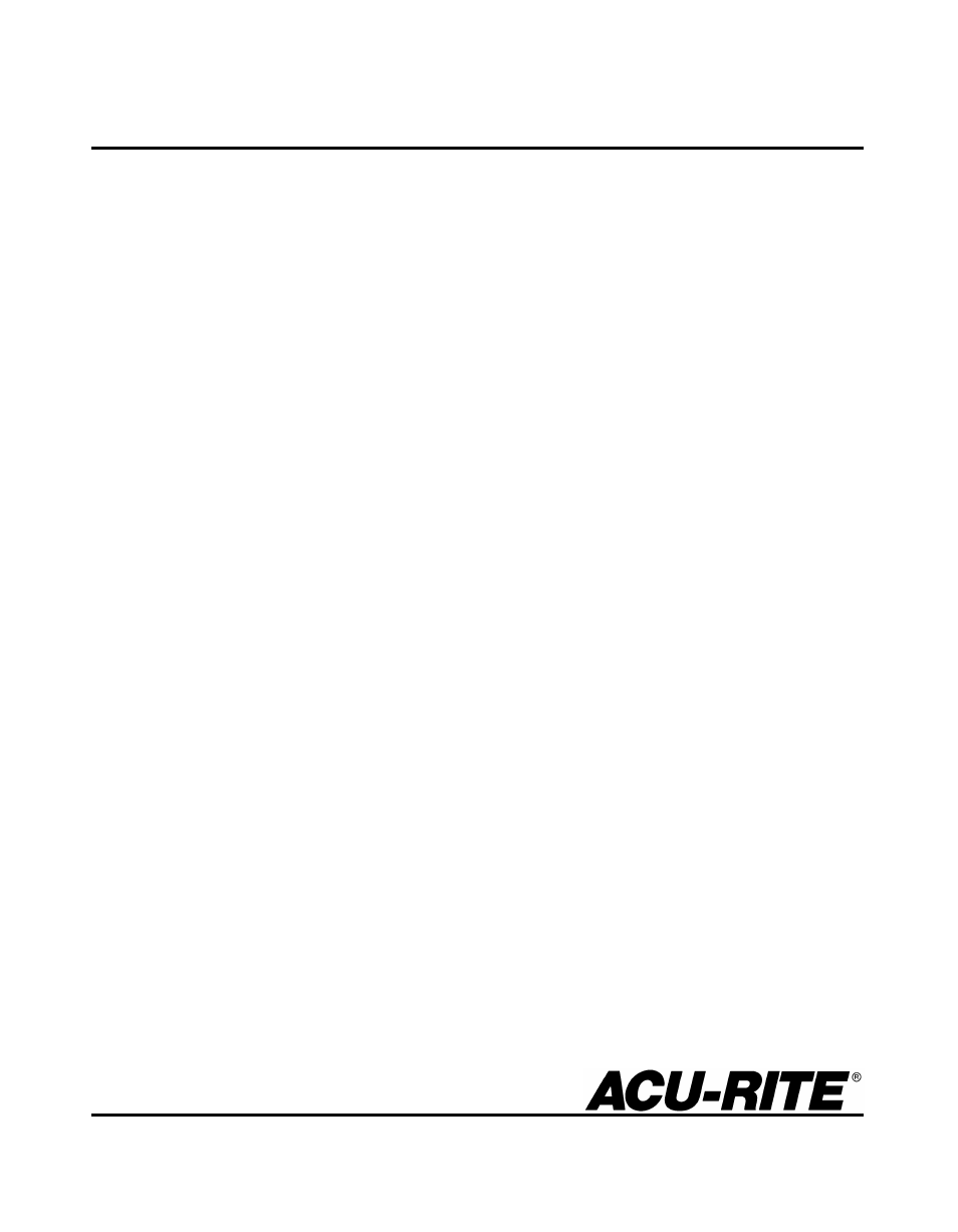 ACU-RITE DRO 100 User Manual | 24 pages