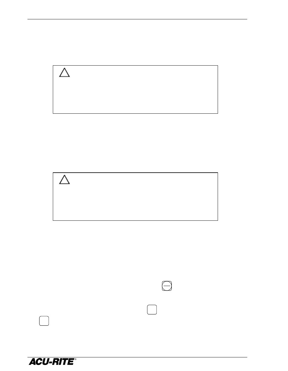 Internal testing | ACU-RITE DRO 100 User Manual | Page 21 / 24