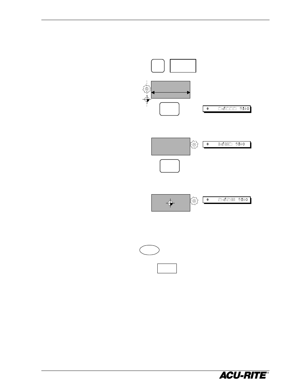 Center-line presets, Presetting using the pos key | ACU-RITE VRO 300M User Manual | Page 22 / 71