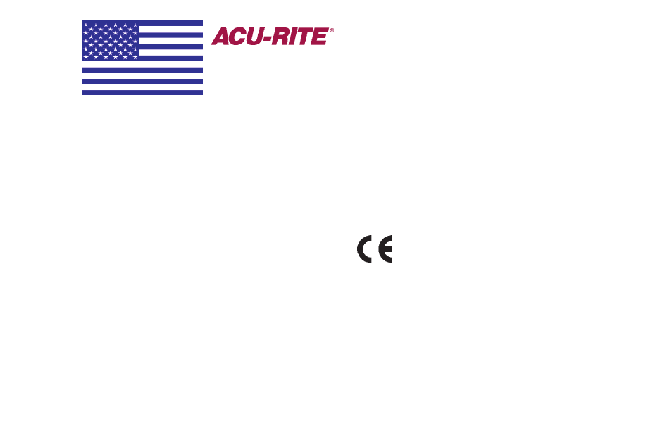 Iso 9001, Acu-rite incorporated | ACU-RITE ENC 150 (Old Style) User Manual | Page 22 / 22