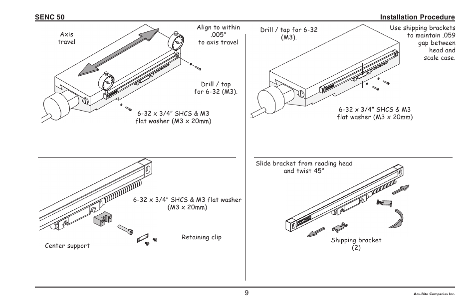 ACU-RITE SENC 50 User Manual | Page 11 / 20