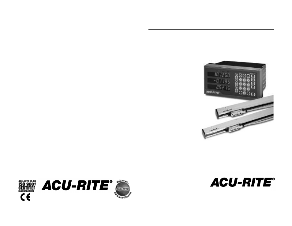 ACU-RITE Micro-Line M User Manual | 53 pages