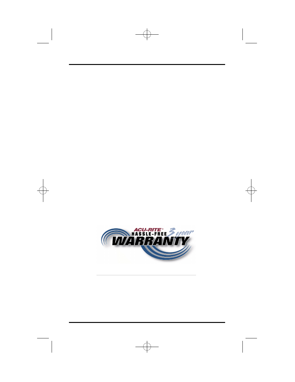 Warranty, Hassle-free warranty | ACU-RITE Micro-Line M User Manual | Page 52 / 53