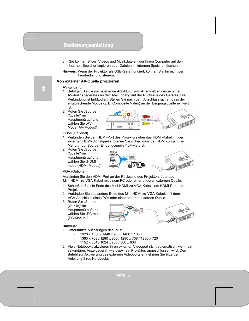 AIPTEK PocketCinema V100 User Manual | Page 18 / 116