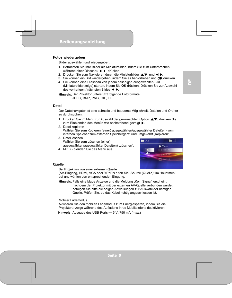 AIPTEK PocketCinema V100 User Manual | Page 21 / 116